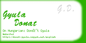 gyula donat business card